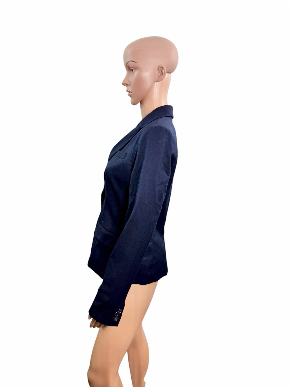 Merona  Women’s Size 6 Long Sleeve Navy Blue 2 Front Buttons Blazer - Picture 3 of 9